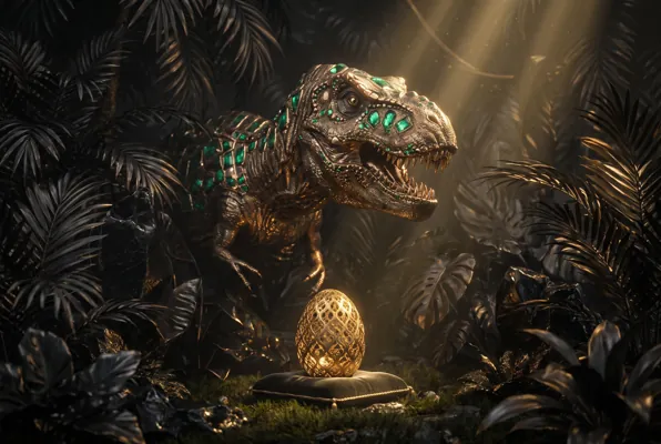Original editorial illustration for Dinosaur Tycoon